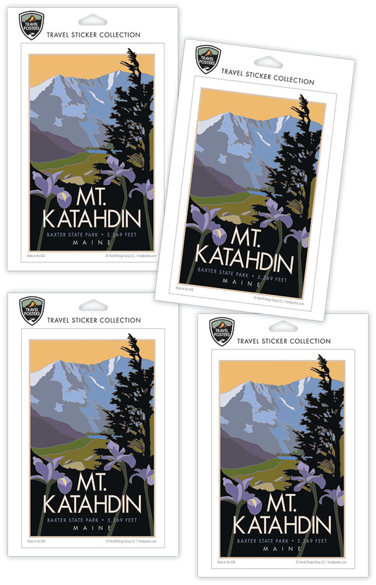 Mount Katahdin, Maine - 4" x 6" Sticker