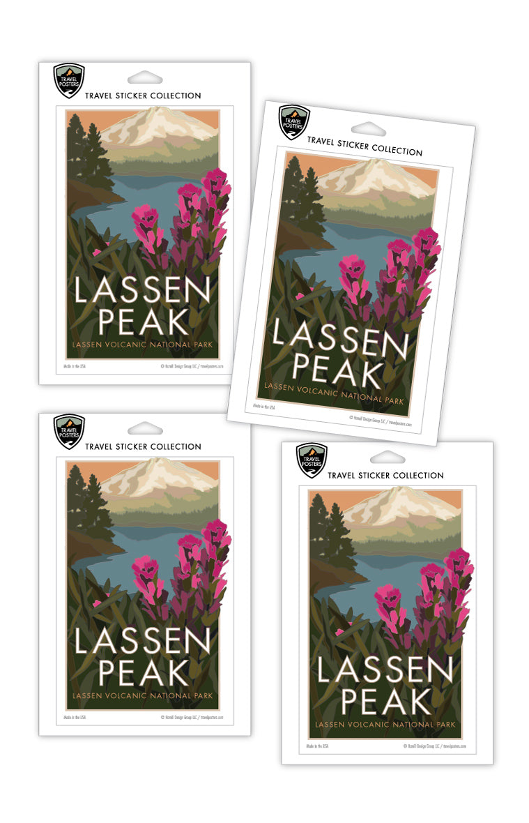 Lassen Peak - California - 4" x 6" Sticker