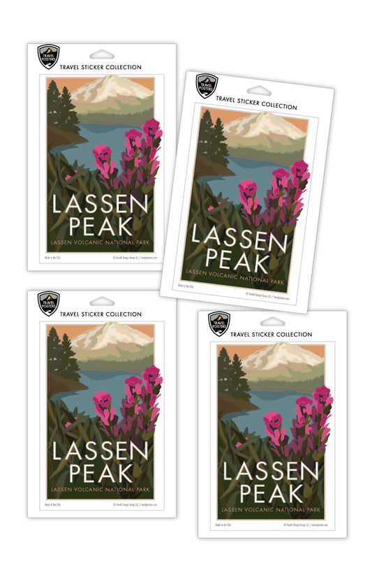 Lassen Peak - California - 4" x 6" Sticker