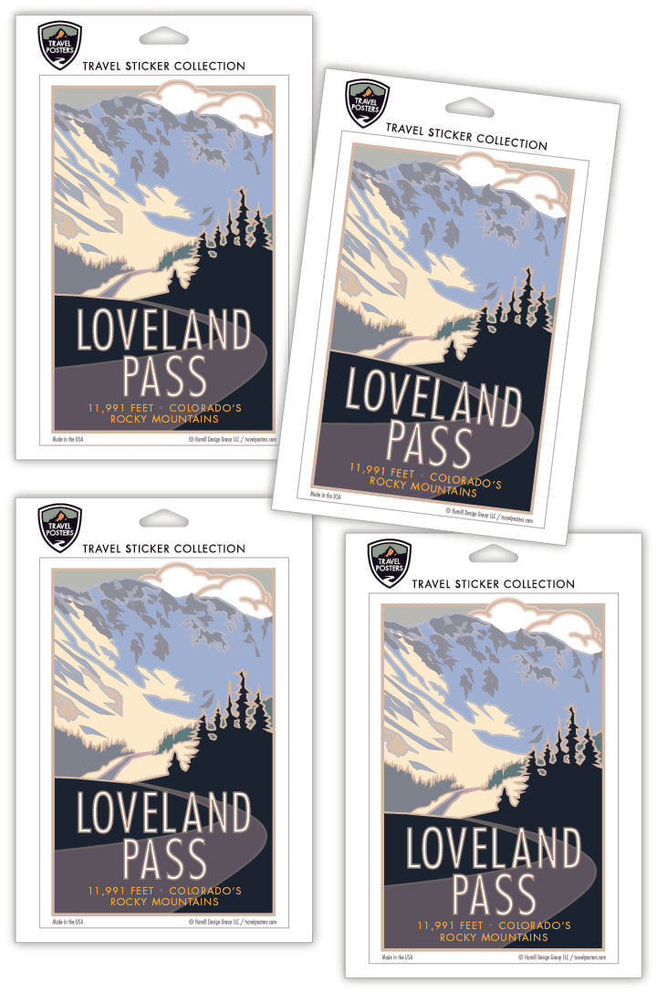 Loveland Pass, Colorado - 4" x 6" Sticker