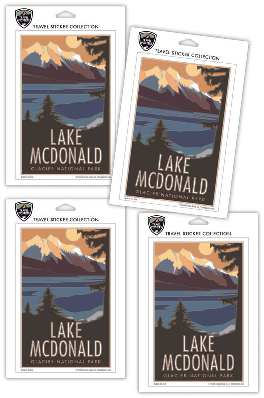 Lake McDonald (Glacier National Park) Montana - 4" x 6" Sticker