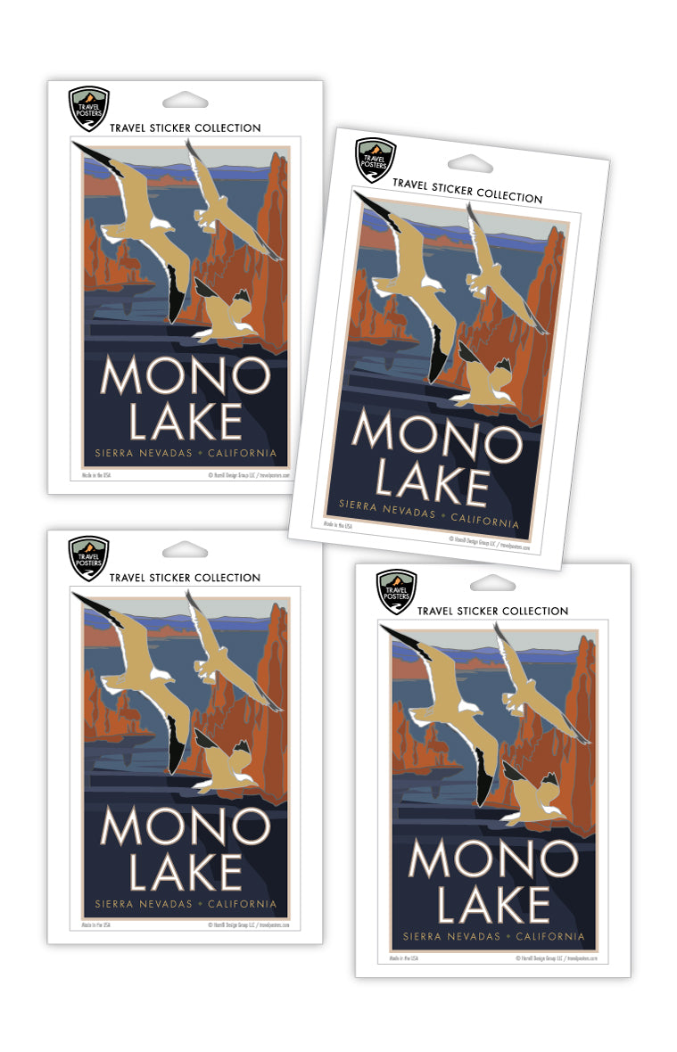 Mono Lake, Sierra Nevadas - California - 4" x 6" Sticker