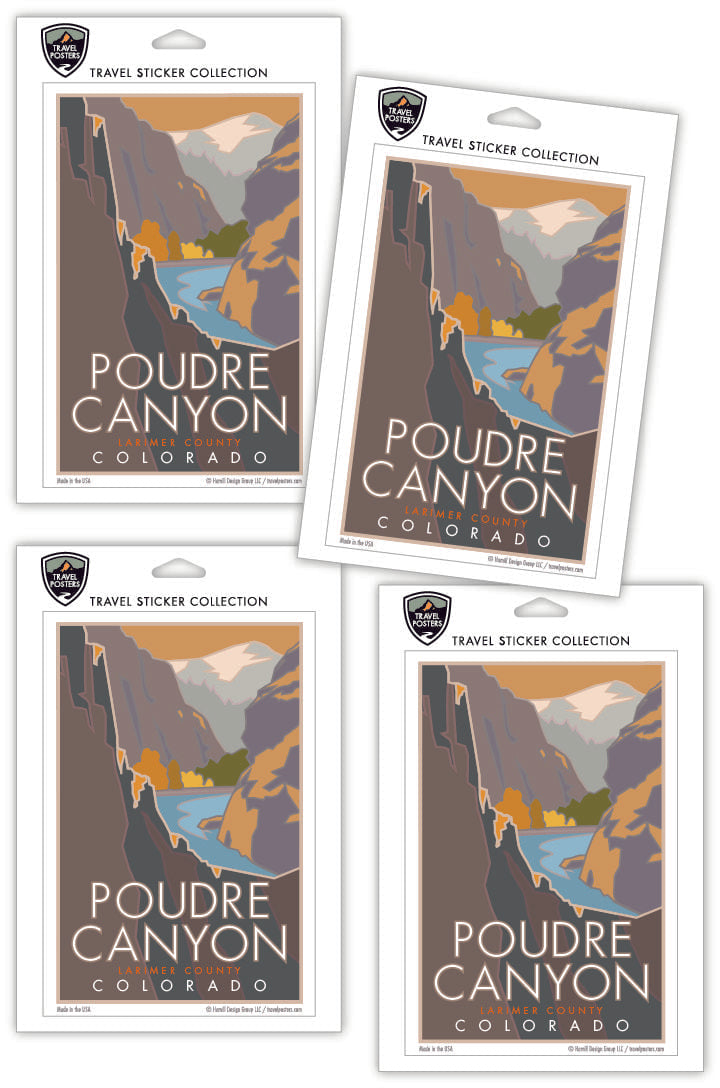 Poudre Canyon, Colorado - 4" x 6" Sticker