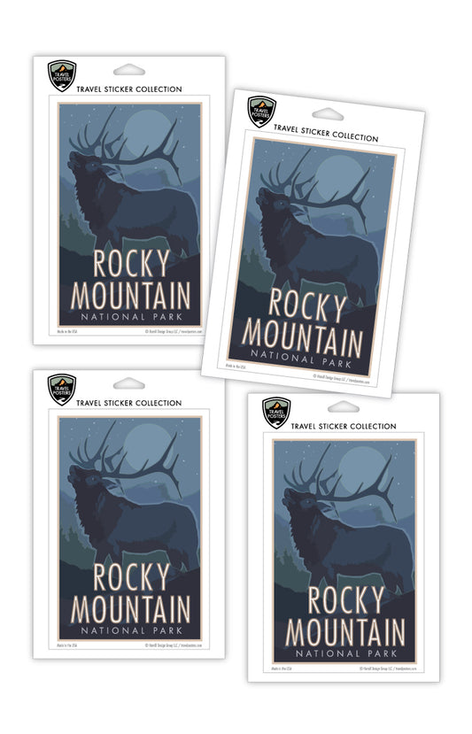 Rocky Mountain National Park 3 (Elk) - 4" x 6" Sticker