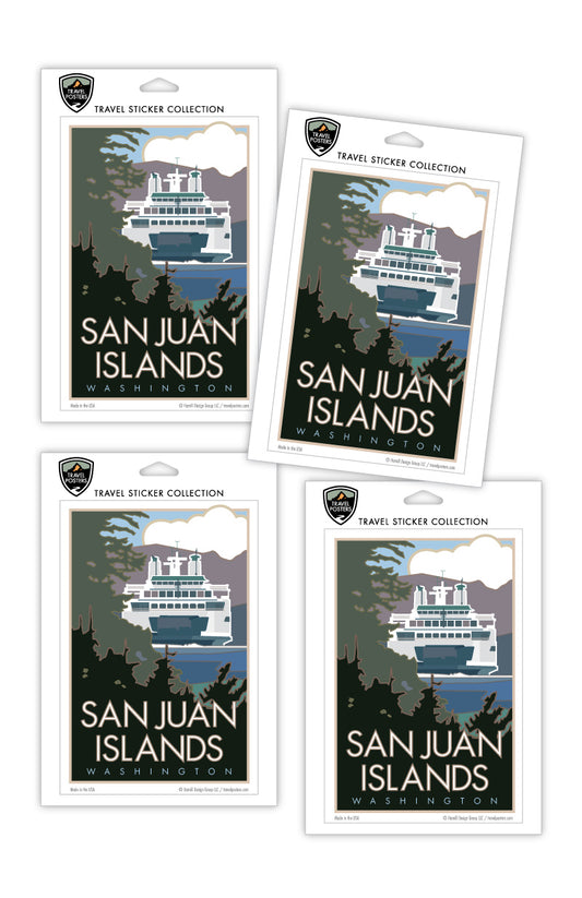 San Juan Islands, Washington - 4" x 6" Sticker