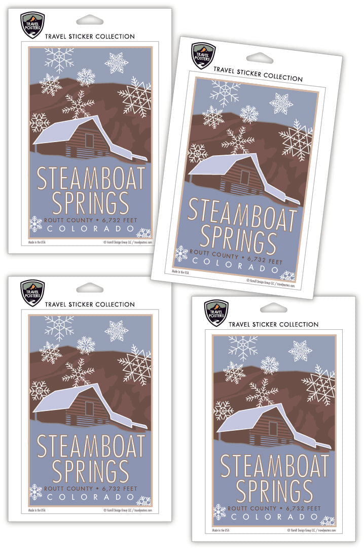 Steamboat Springs, Colorado - 4" x 6" Sticker