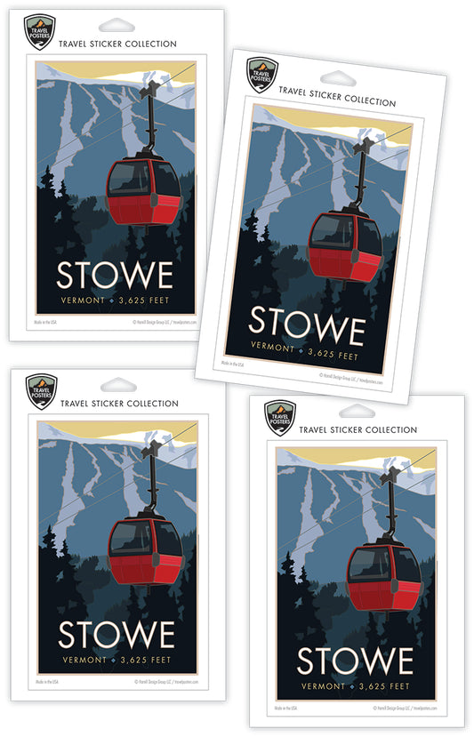 Stowe, Vermont - 4" x 6" Sticker