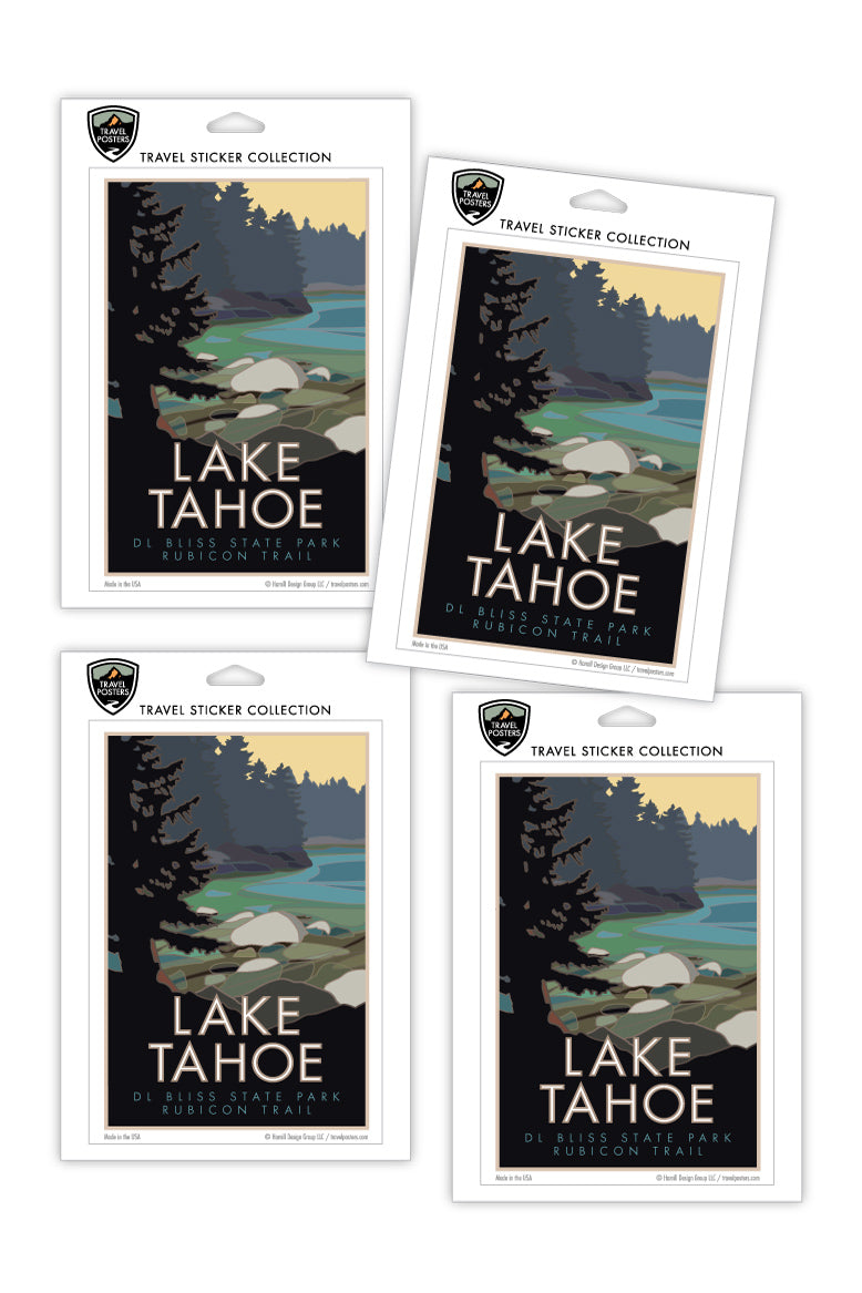 Lake Tahoe, D.L. Bliss State Park - 4" x 6" Sticker