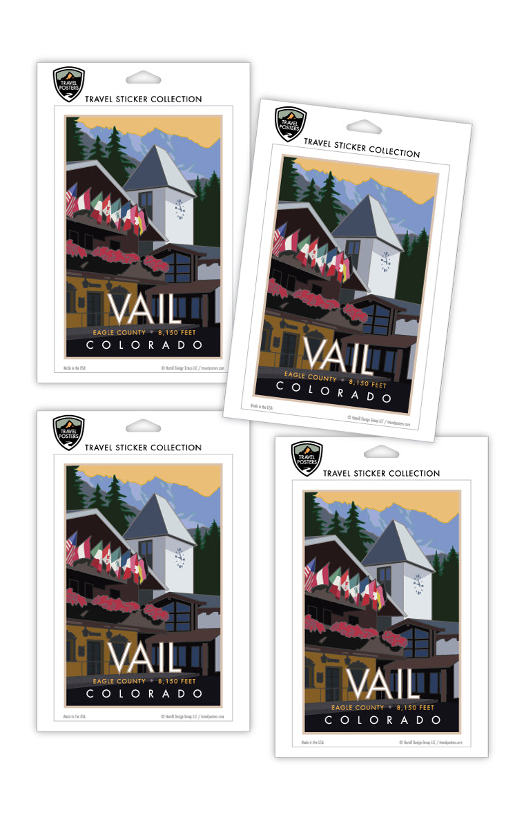 Vail Village Summer, Colorado - 4" x 6" Sticker