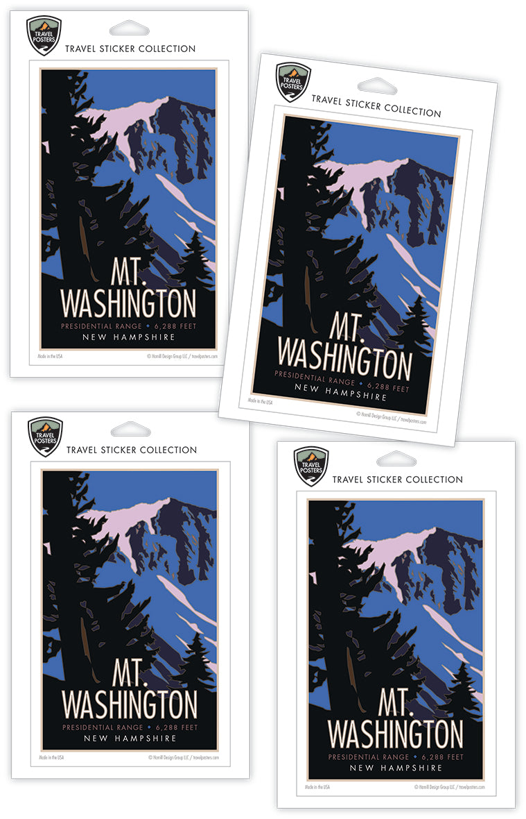 Mount Washington, New Hampshire - 4" x 6" Sticker