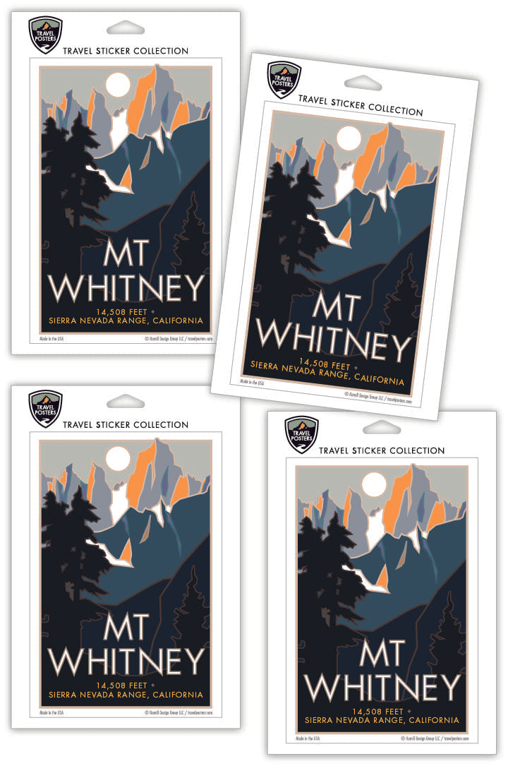 Mt. Whitney, California - 4" x 6" Sticker