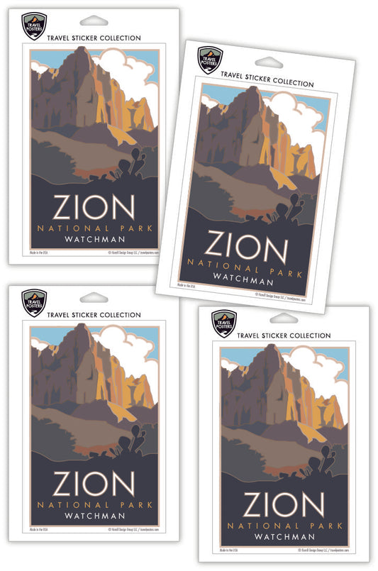 Zion National Park (The Watchman), Utah - 4" x 6" Sticker