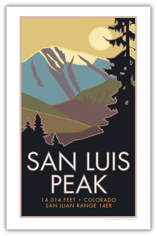 San Luis Peak, Colorado - Colorado 14er - Poster