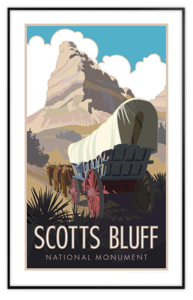 Scotts Bluff National Monument, Nebraska - Poster