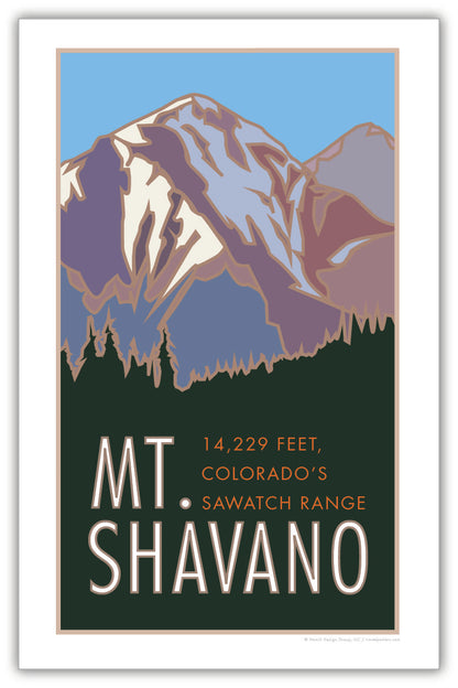 Mt. Shavano, Colorado - Colorado 14er - Poster