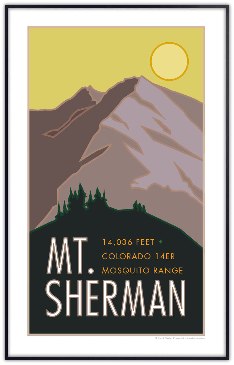 Mt. Sherman, Colorado - Colorado 14er - Poster