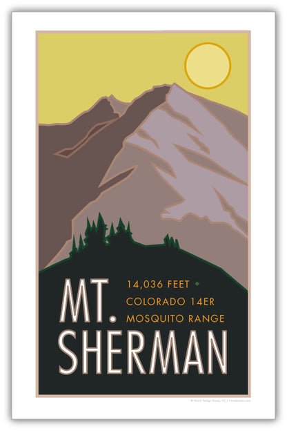 Mt. Sherman, Colorado - Colorado 14er - Poster