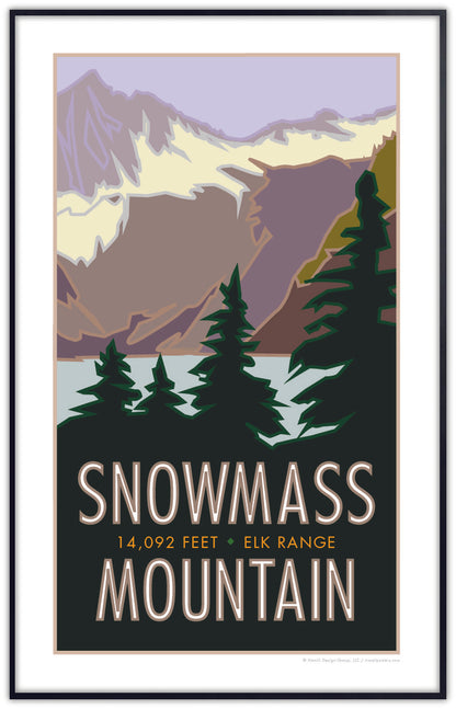 Snowmass Mountain, Colorado - Colorado 14er - Poster