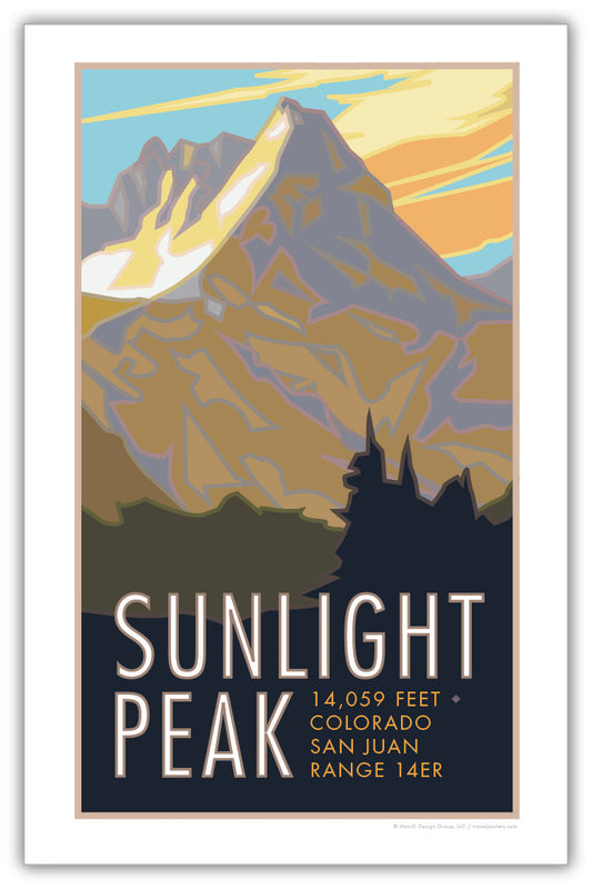 Sunlight Peak, Colorado - Colorado 14er - Poster