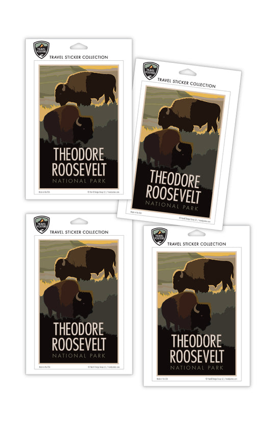 Theodore Roosevelt National Park (Bison) - 4" x 6" Sticker