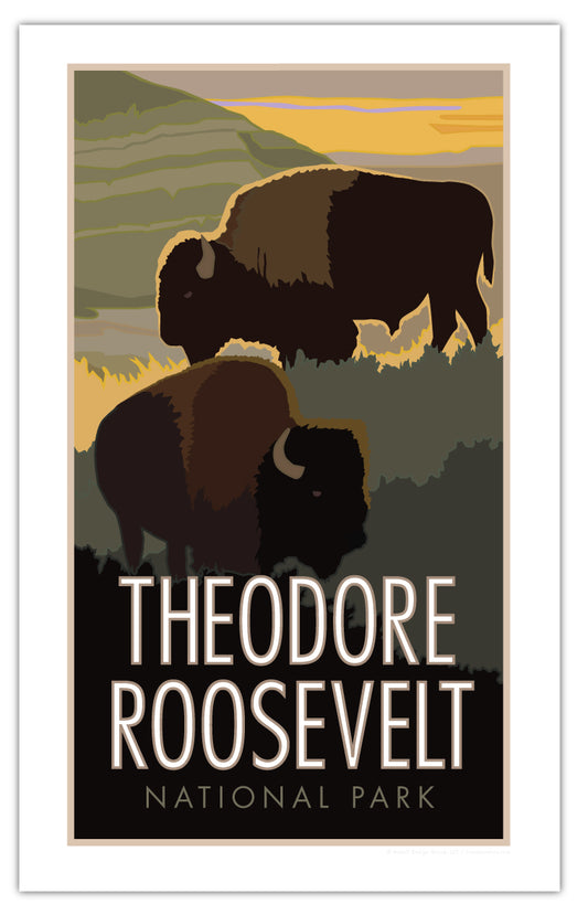 Theodore Roosevelt National Park (Bison) - Poster