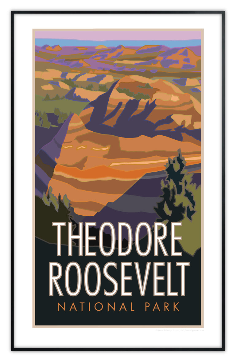 Theodore Roosevelt National Park (Painted Canyon) - Poster