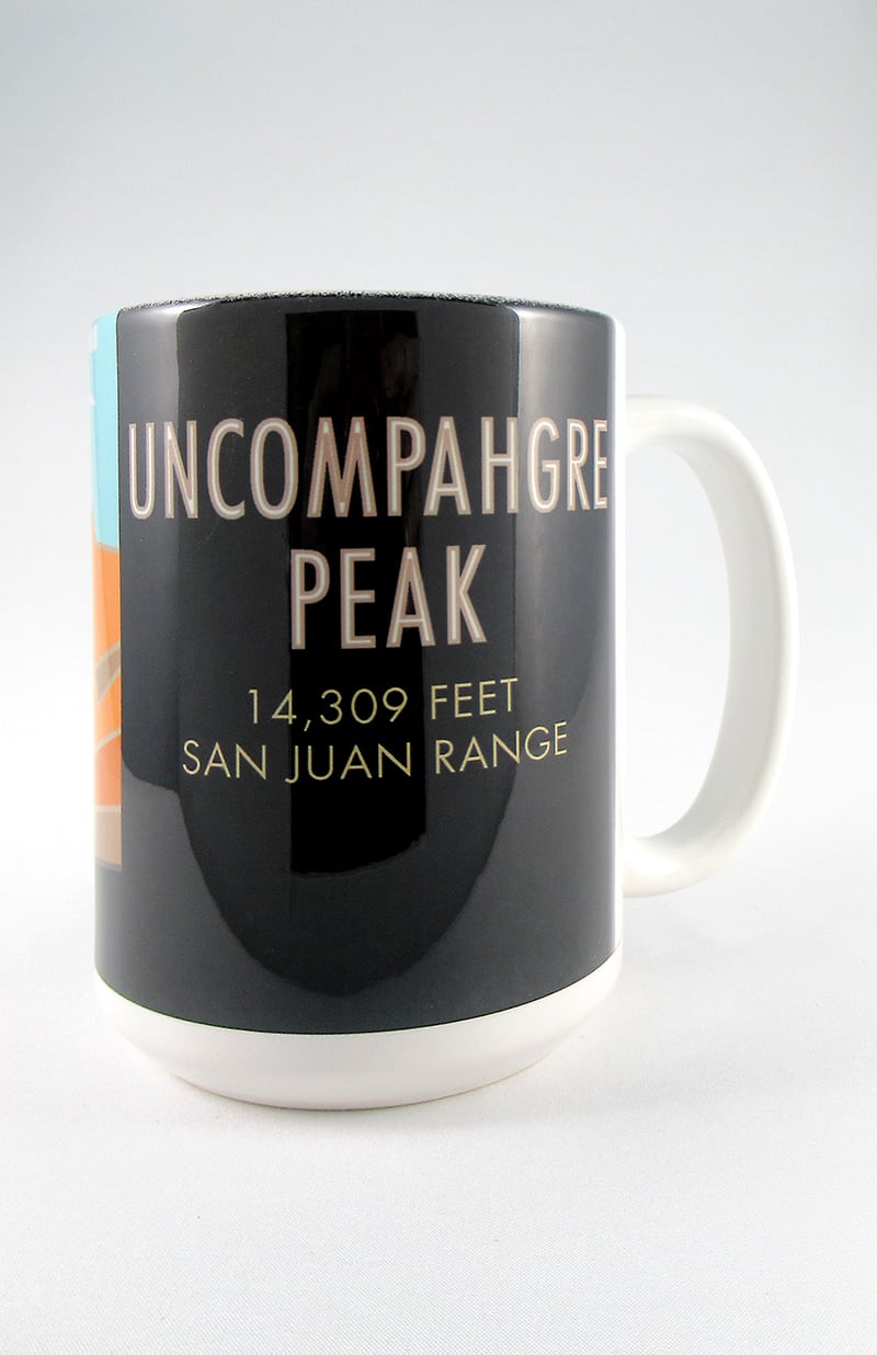 Uncompaghre Peak, Colorado - Colorado 14er - 15oz. Ceramic Mug