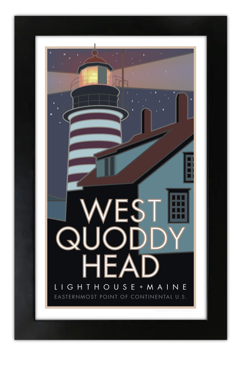 West Quoddy Head Lighthouse, Maine - Poster