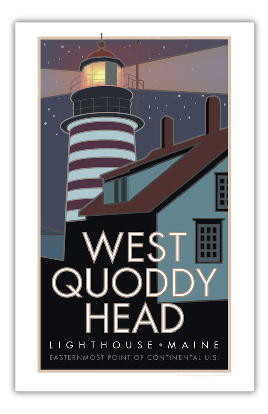 West Quoddy Head Lighthouse, Maine - Poster