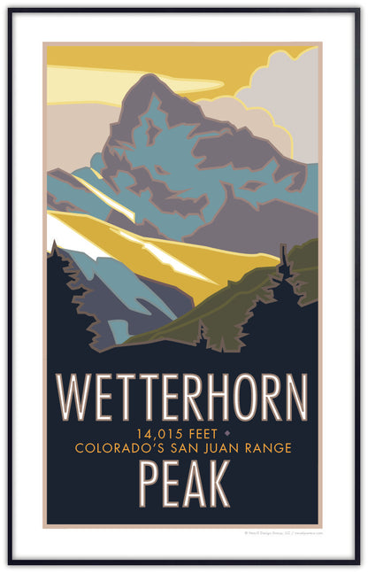 Wetterhorn Peak, Colorado - Colorado 14er - Poster