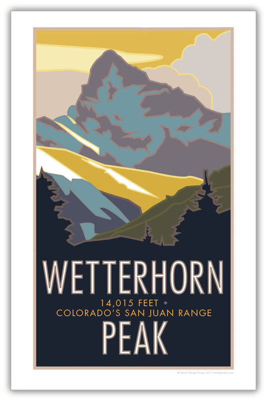 Wetterhorn Peak, Colorado - Colorado 14er - Poster