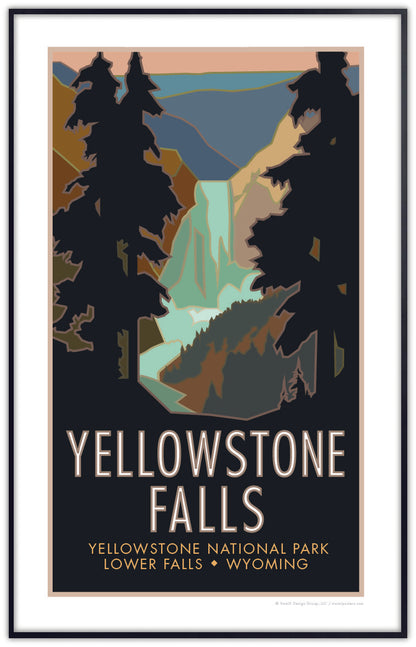 Yellowstone Falls, Yellowstone National Park, Wyoming - Poster