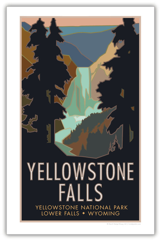 Yellowstone Falls, Yellowstone National Park, Wyoming - Poster