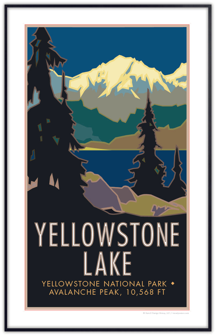 Yellowstone Lake, Yellowstone National Park, Wyoming - Poster