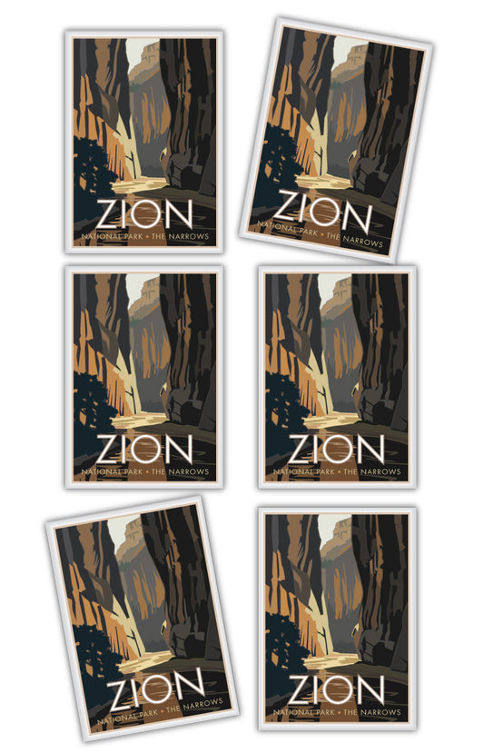 Zion National Park (The Narrows), Utah - 2.5" x 3.5" Magnet