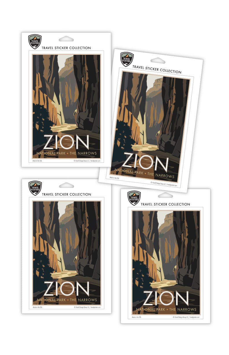 Zion National Park (The Narrows), Utah - 4" x 6" Sticker