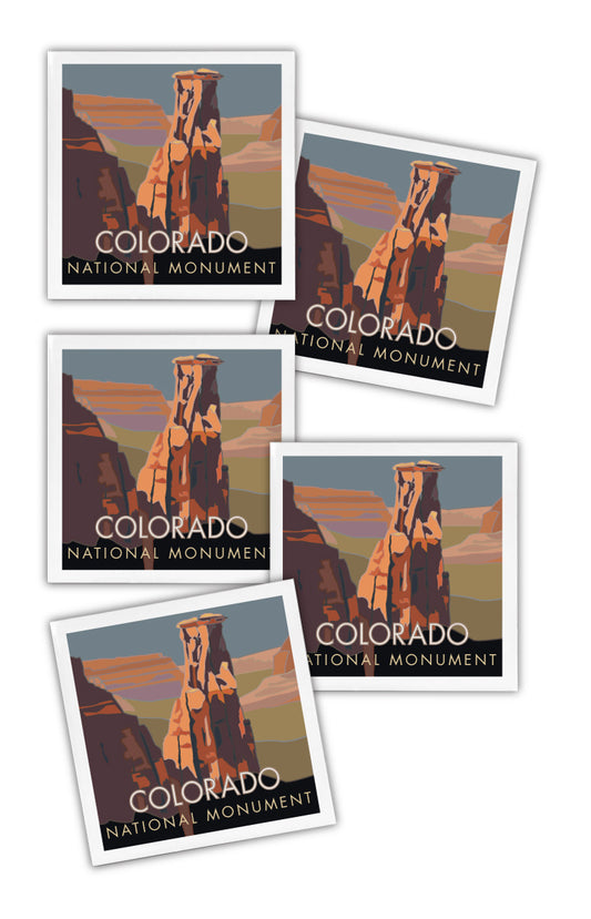 Colorado National Monument #3 (Kissing Couple) - 4.25" x 4.25" Ceramic Coaster